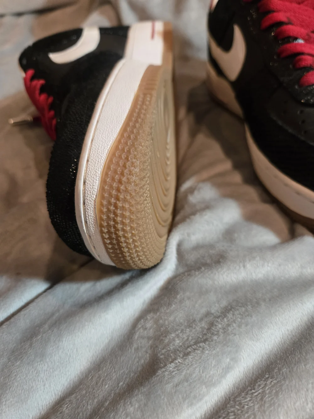 Nike Air Force 1 Low Black with Red Laces